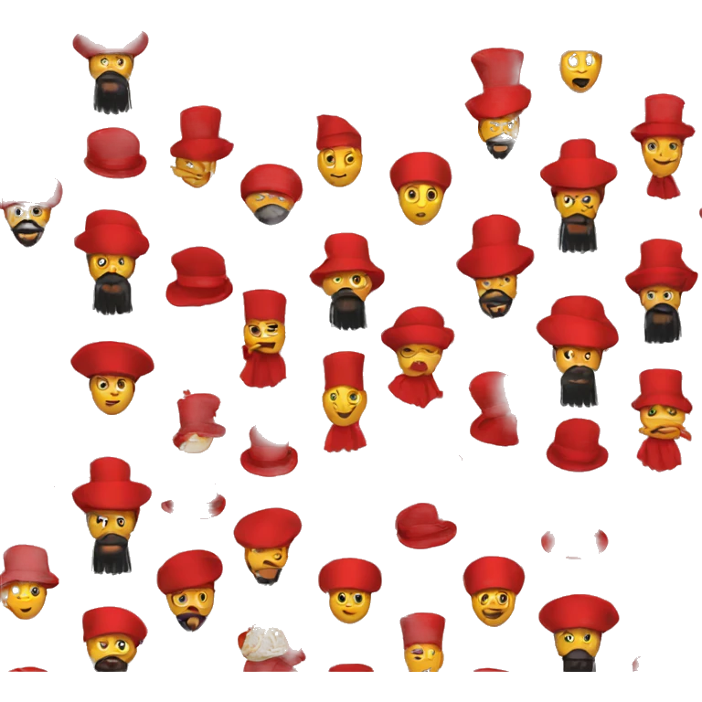 man wearing red fez with a black tassel emoji
