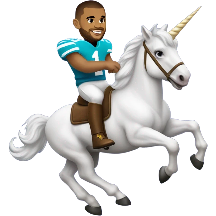 Dak Prescott riding a unicorn  emoji