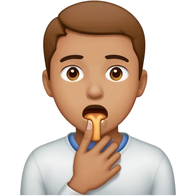Choking yourself for love emoji