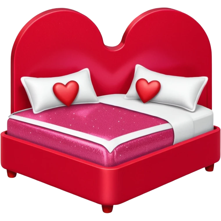 red glitter barbie dollhouse bed emoji