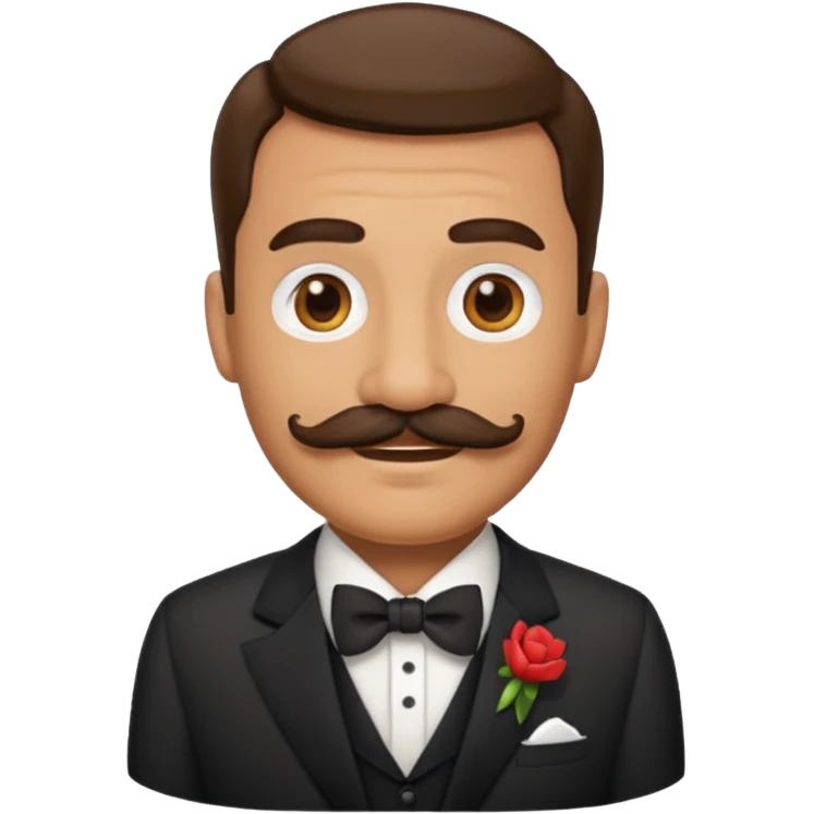 Make a father emoji and a formal dress and mustache emoji