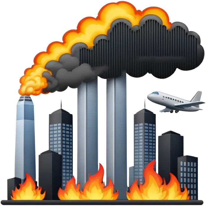 Muslim twin tower PLANE emoji emoji