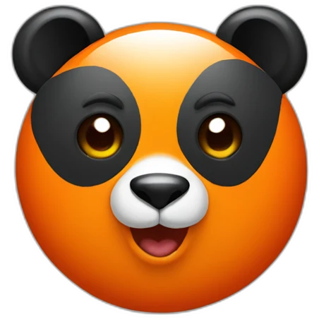 A panda orange emoji