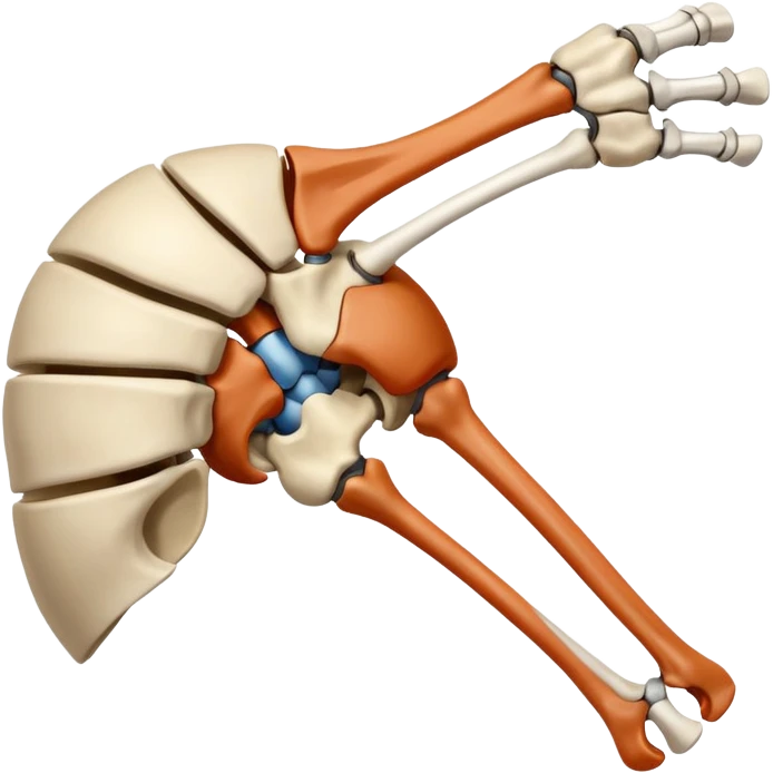The bones of one shoulder emoji