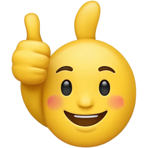 thumbs up emoji, positive and bold emoji