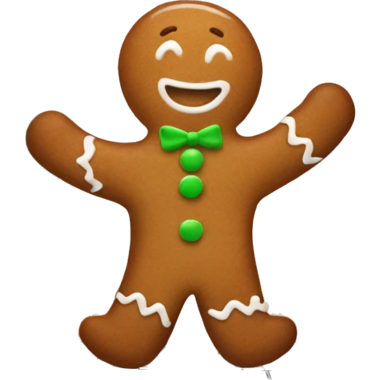 Gingerbread man in the oven  emoji