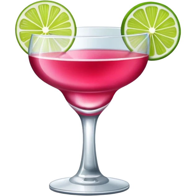 Cosmopolitan drink with a small lime decorating it emoji
