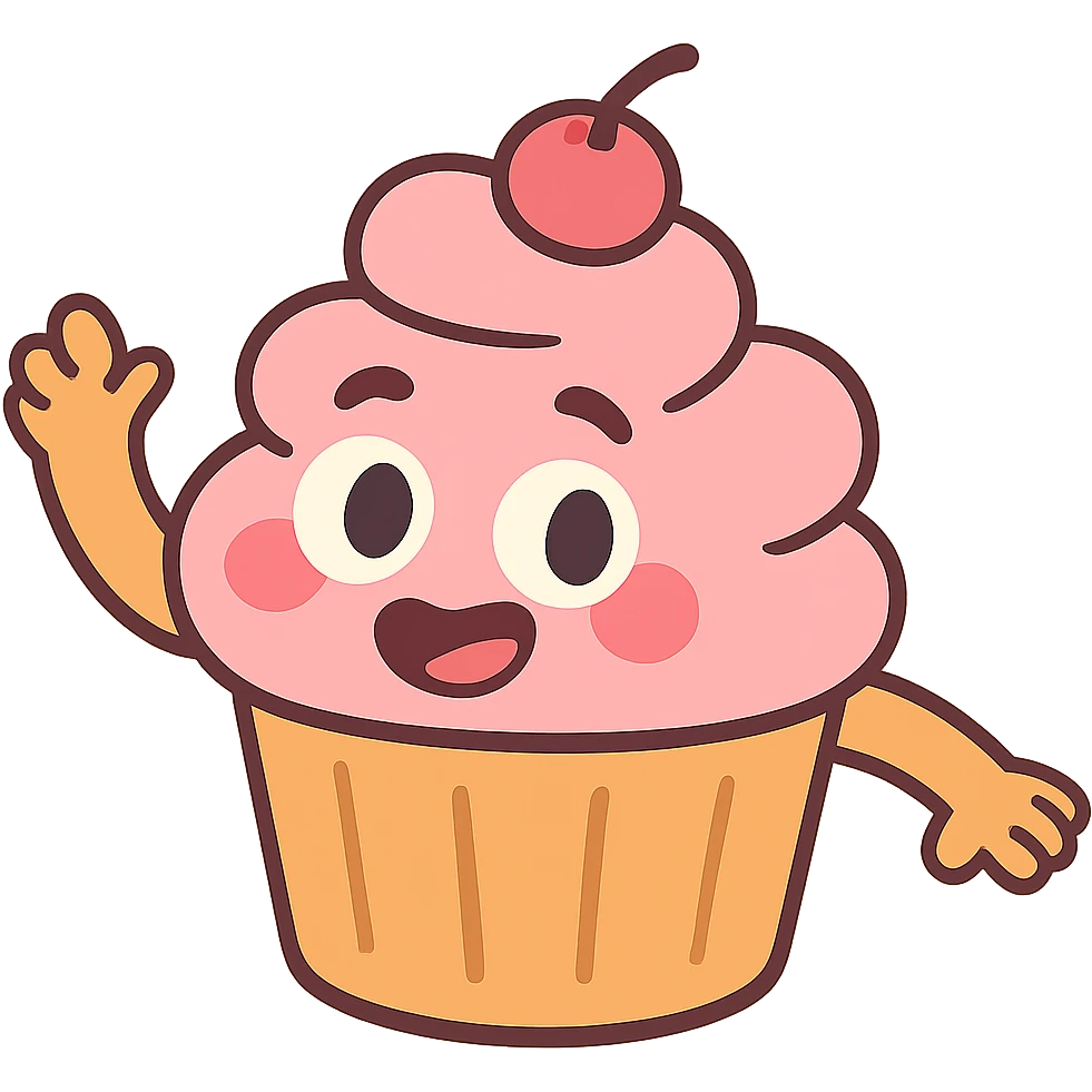 a cupcake emoji