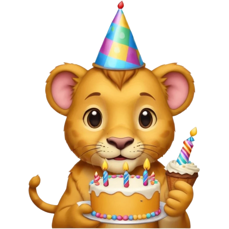 the lion king celebrating birthday  emoji