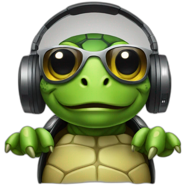 dj turtle emoji