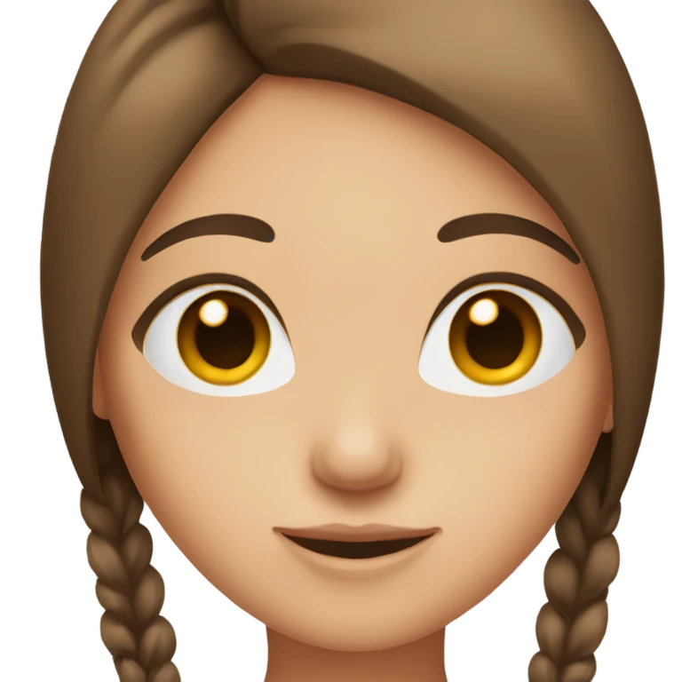 Girl with straight brown hair emoji