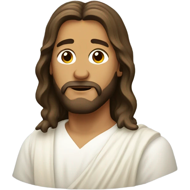 Jesus with a mullet emoji