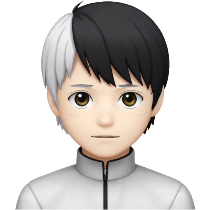ken kaneki black and white hair emoji