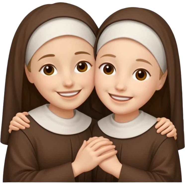 Hugging carmelitan sister love emoji