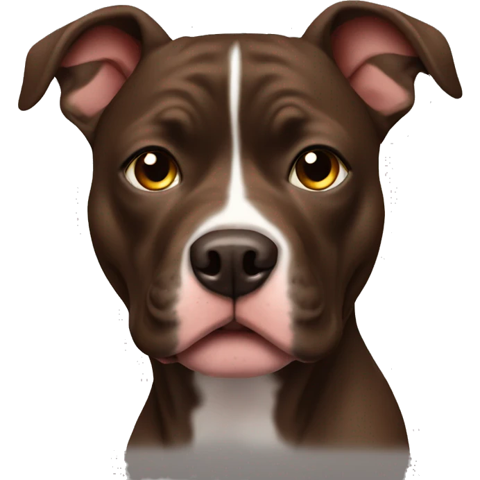 Dark brown Pitbull emoji