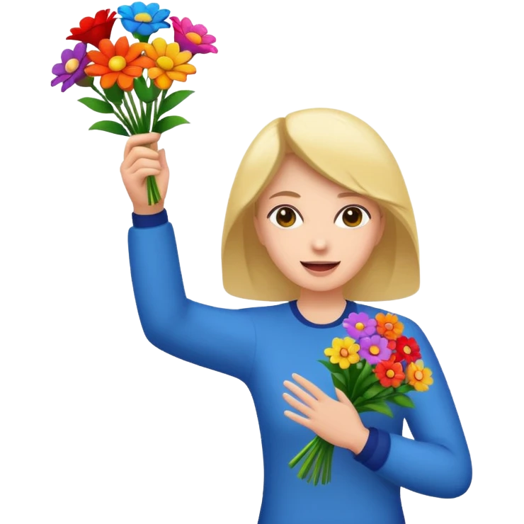 throwing bouquet emoji