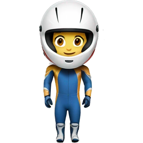 racer male with a helmet emoji