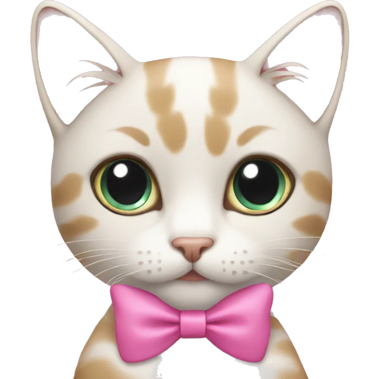 Cat with pink bow emoji
