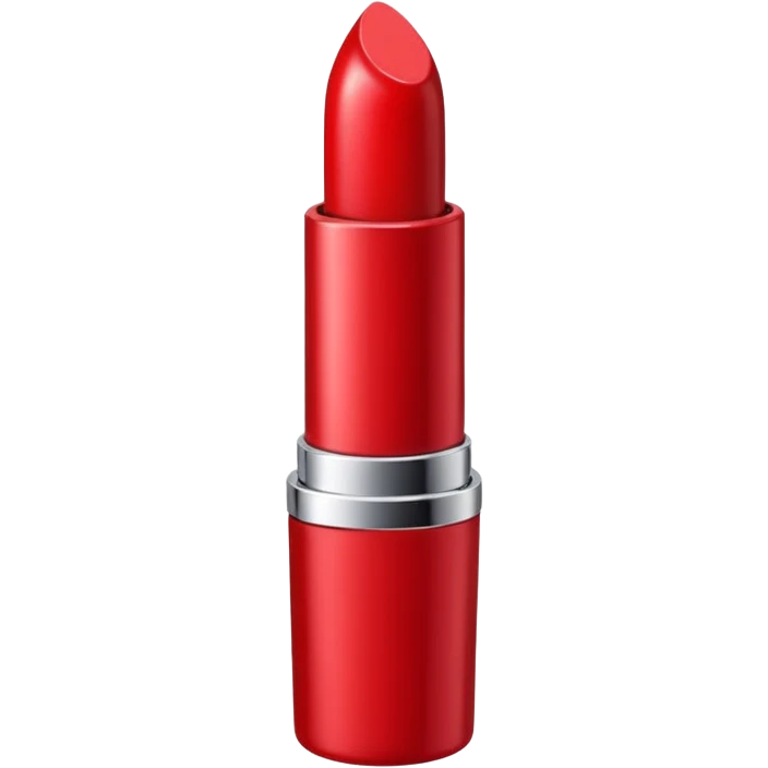 lipstick bullet, polished silver chrome, sexy beauty symbol emoji