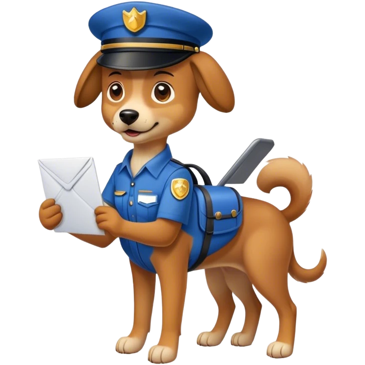 Dog mail carrier emoji