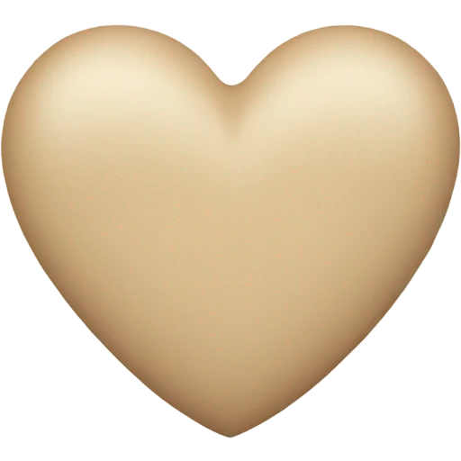 Beige heart emoji