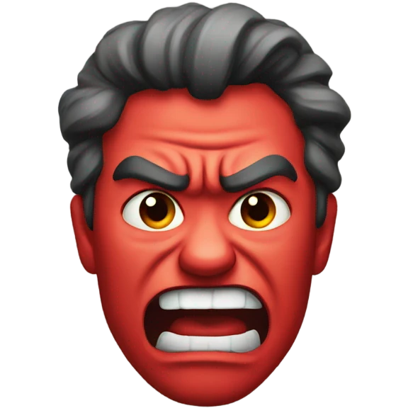 Red angry emoji emoji