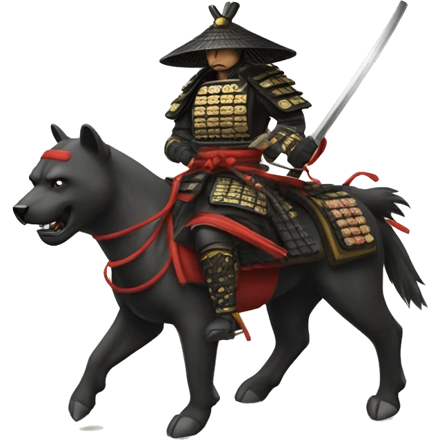 shogun samurai on wild bear emoji