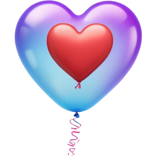 Helium heart emoji