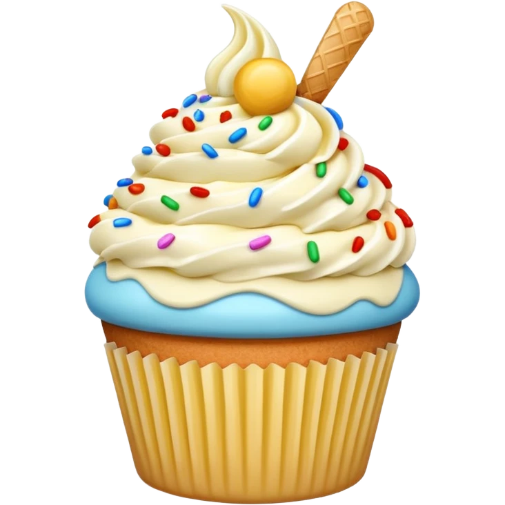 Cupcake de sorvete emoji
