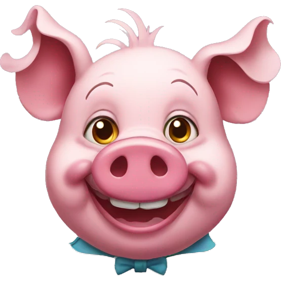 pig clown emoji