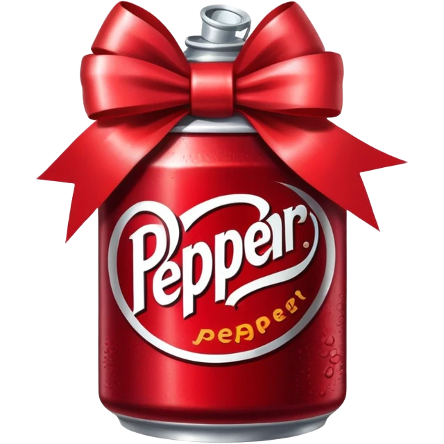 dr pepper can with a bow emoji