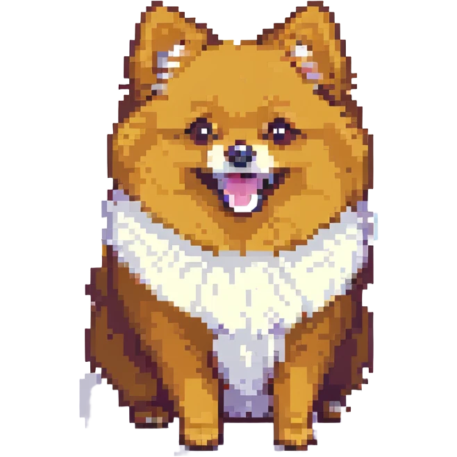 excited AI pomeranian emoji