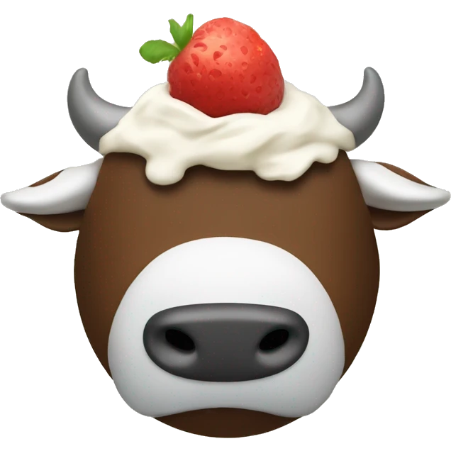 vaca comendo sorvete emoji