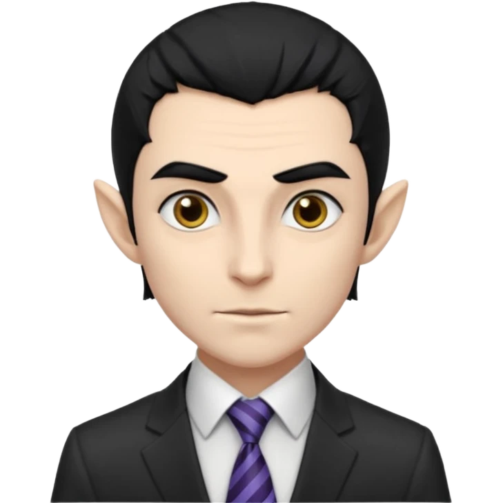 dark elf with tie, business emoji