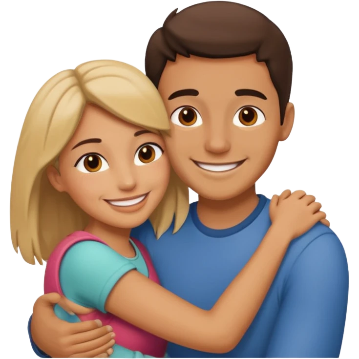 Couple hugging each other emoji