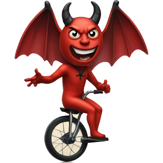 Devil on a unicycle  emoji