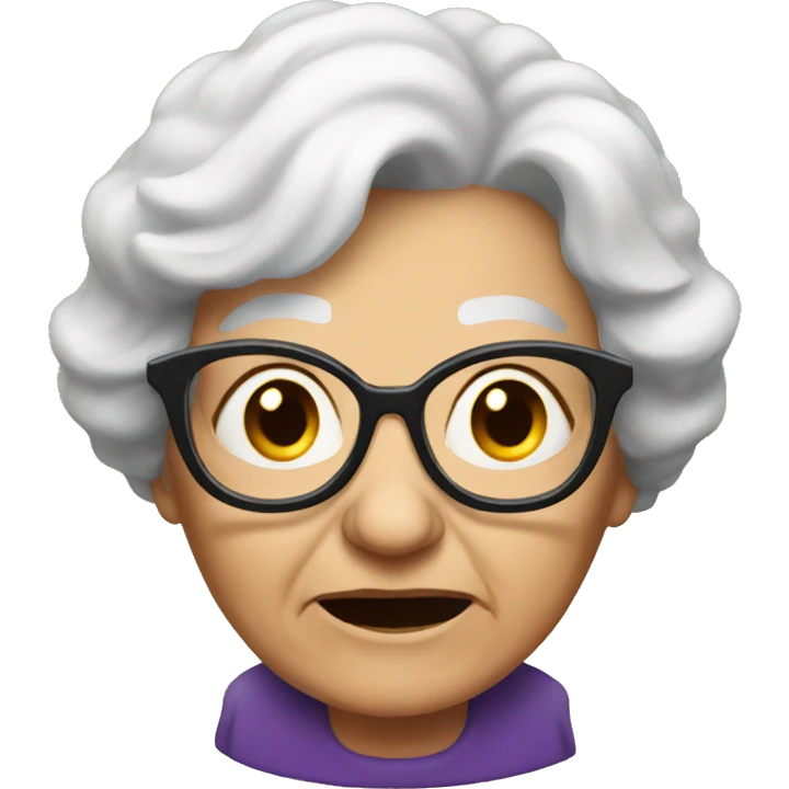 Super wide evil grandma  emoji