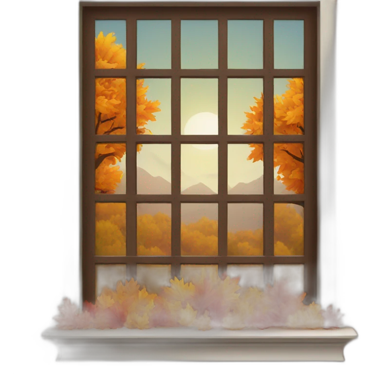 autumn window emoji