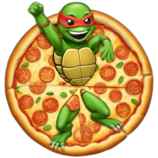 Ninja turtle pizza emoji