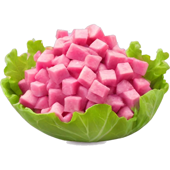 pink salad with sweetd emoji