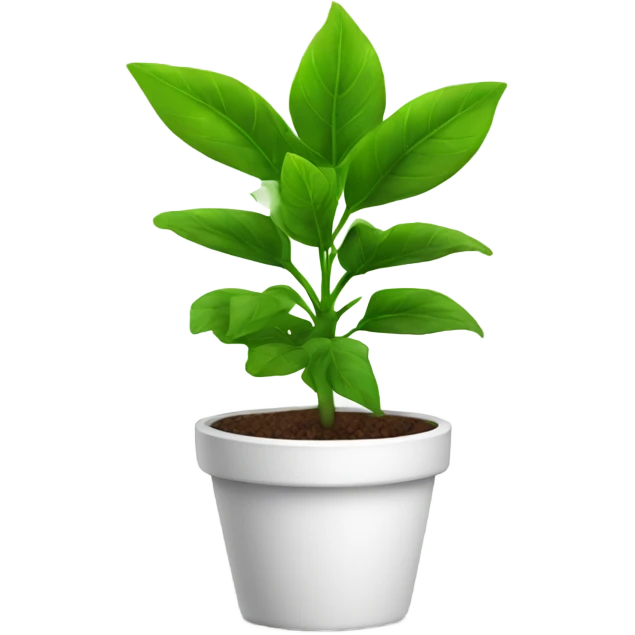 Green plant with a white pot emoji
