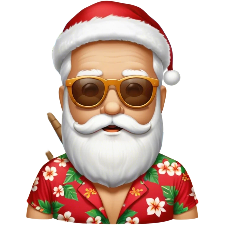 Santa on beach  emoji