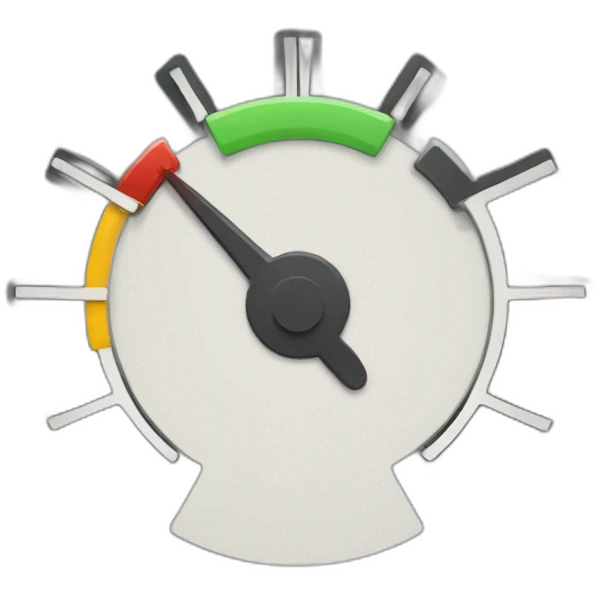 A circular gauge for electricity emoji