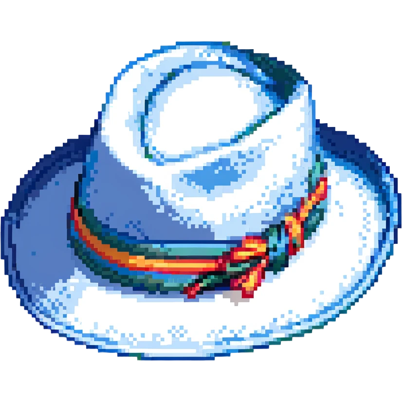 Синяя панамка со шнурком, no background emoji