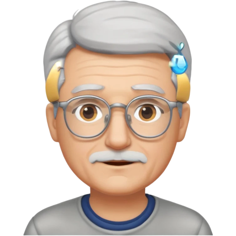 Silver haired dad with glasses emoji