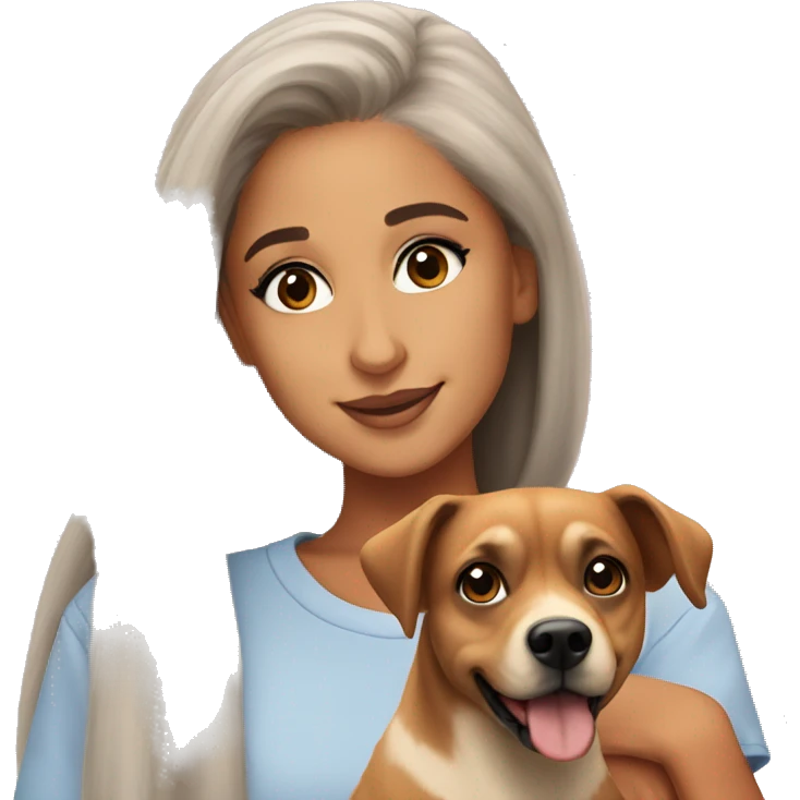 Ariana Grande with dog emoji