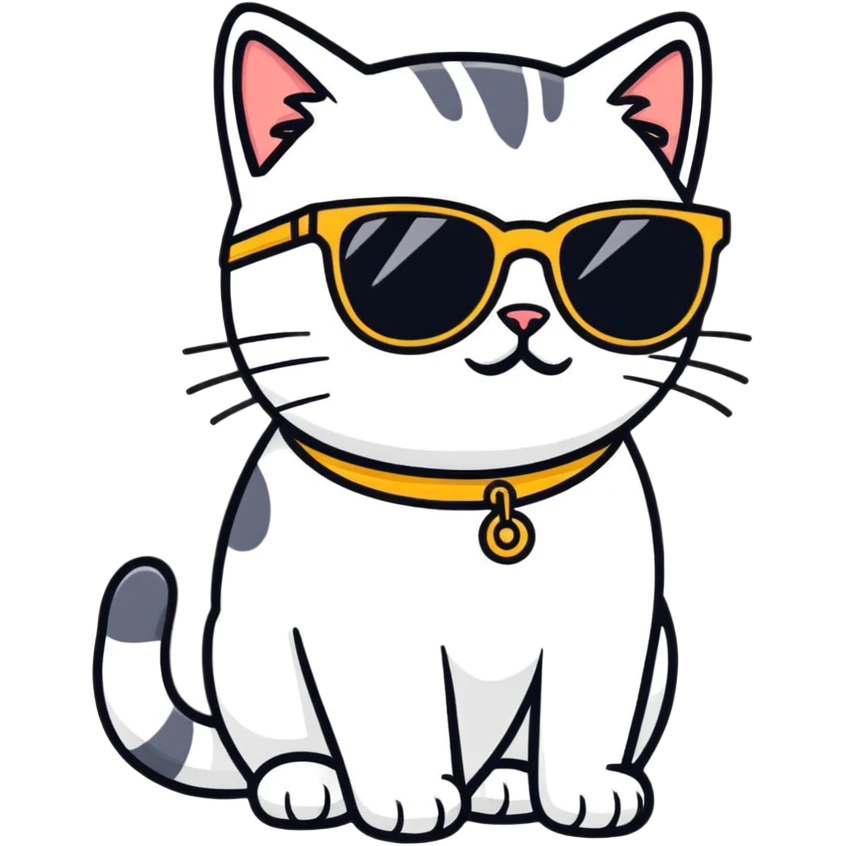 Cat with sunglasses emoji