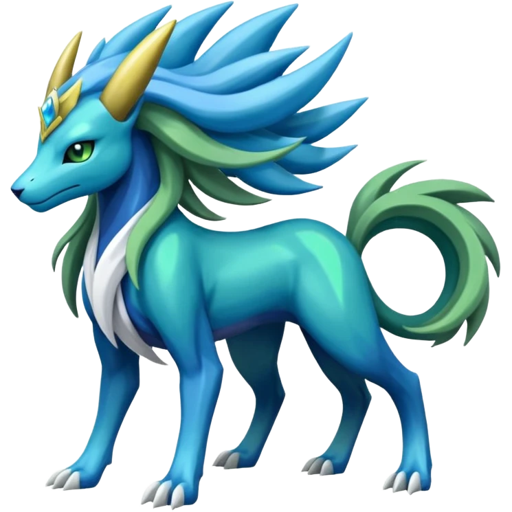 Manectric-Suicune-Zygarde-fusion-hybrid-creature  emoji