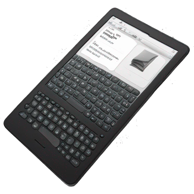 kindle Paperwhite  ereader tablet black emoji