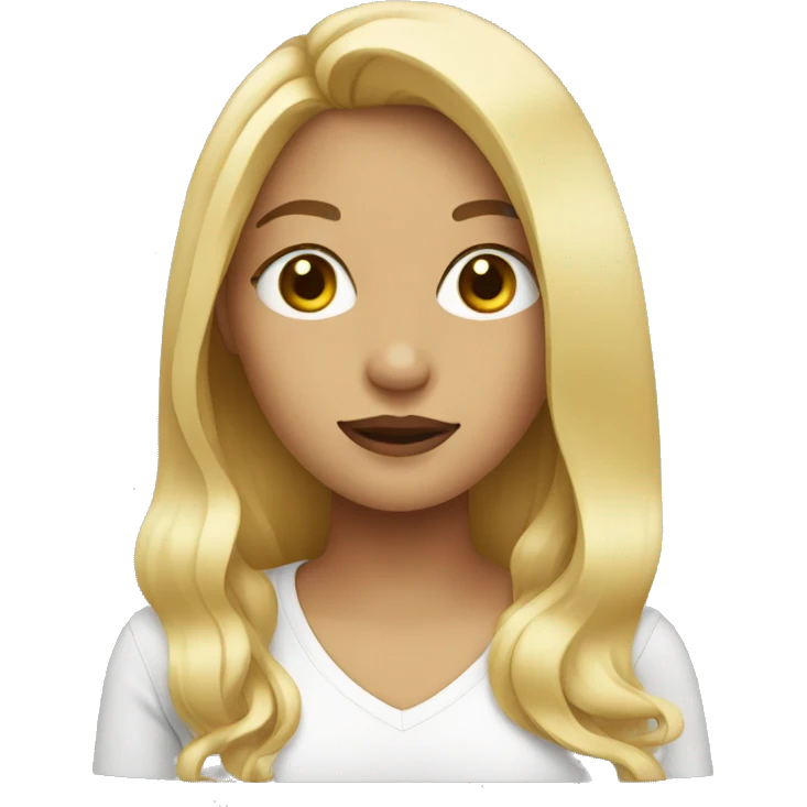 Girl with blonde hair emoji
